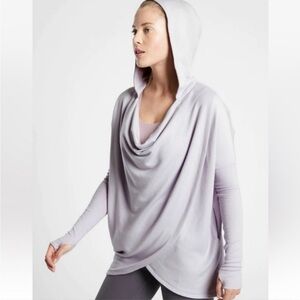 Athleta Purana Wrap Sweatshirt Lilac NWT Size Small